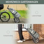 HOMCOM 2 в 1 пазарска количка и за велосипеди със скоби - Image 3