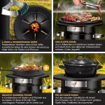 Къмпинг Печка KESSER® с чугунен грил тиган 6 вградени шипа - Image 3