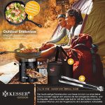 Къмпинг Печка KESSER® с чугунен грил тиган 6 вградени шипа - Image 7