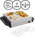 Нагревателна плоча за бюфет Jago, Бен мари 1x2.5L и 2x1L - Image 3