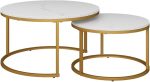 Холна маса Vicco Montreal, бяло/златно, 77 х 40 см, 2 бр