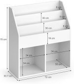 Детска етажерка Vicco бяла 72 х 79 см, Luigi - Image 2