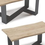 Холна маса Vicco Arne, дъб Goldkraft/антрацит, 90 х 50 см - Image 3