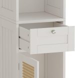 Шкаф за баня Vicco Rosario, бял, 32 x 170 см с 2 врати - Image 3