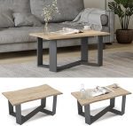 Холна маса Vicco Arne, дъб Goldkraft/антрацит, 90 х 50 см - Image 6