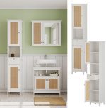 Шкаф за баня Vicco Rosario, бял, 32 x 170 см с 2 врати - Image 6