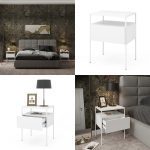 Нощно шкафче Vicco Mira, бяло, 40 х 50 см - Image 7