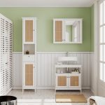 Шкаф за баня Vicco Rosario, бял, 32 x 170 см с 2 врати - Image 7