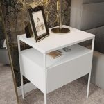 Нощно шкафче Vicco Mira, бяло, 40 х 50 см - Image 2