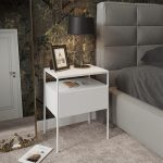 Нощно шкафче Vicco Mira, бяло, 40 х 50 см - Image 3