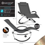 Шезлонг KESSER® люлеещ се стол 180 кг - Image 2