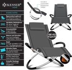 Шезлонг KESSER® люлеещ се стол 180 кг - Image 3