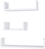 KELZIA U-образен плаващ рафт, комплект от 3 стенни рафта - Image 8