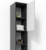 Висок шкаф за баня Vicco Fynn, антрацит/бял - Image 2