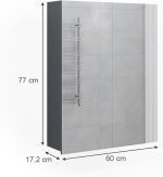 Шкаф с огледало за баня Vicco Фреди, 60 x 77 см - Image 3