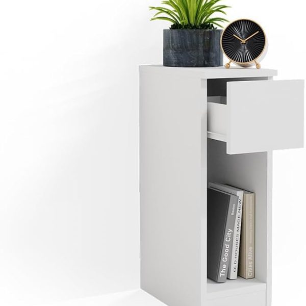 Нощно шкафче Vicco Enton, бяло, 20 х 59,5 см