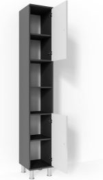 Висок шкаф за баня Vicco Fynn, антрацит/бял - Image 4