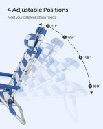 SONGMICS Преносим плажен стол с 4-позиционна облегалка - Image 8