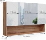 Vicco шкаф огледало Ирма модерен шкаф за баня 3 врати - Image 8