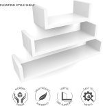 KELZIA U-образен плаващ рафт, комплект от 3 стенни рафта - Image 2