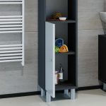 Висок шкаф за баня Vicco Fynn, антрацит/бял - Image 7