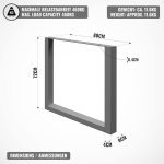 MIADOMODO® крака за маса, индустриален стил, 0 x 72 cm - Image 7
