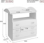 Маса за повиване Infantastic® – 3 чекмеджета, 85 x 71 x 88 см - Image 2
