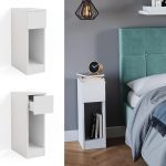 Нощно шкафче Vicco Enton, бяло, 20 х 59,5 см - Image 2