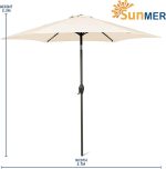 Градински чадър, полиестер 180 g/m² (UV 30+) Parasol - Image 2