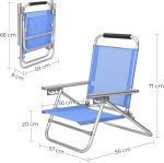 SONGMICS Преносим плажен стол, облегалка с 4 позиции - Image 8