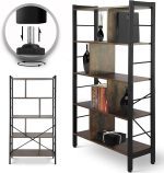 MIADOMODO® Библиотека - с 4 нива, 79x30x155 см