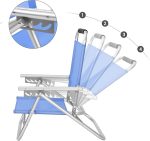 SONGMICS Преносим плажен стол, облегалка с 4 позиции - Image 5