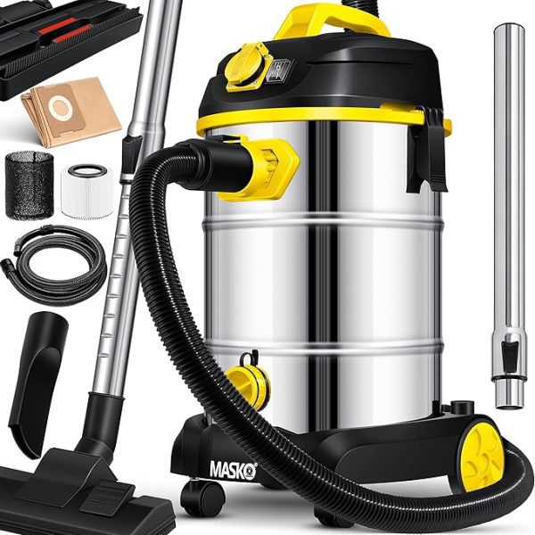 MASKO® Индустриална прахосмукачка за сухо и мокро 1800W