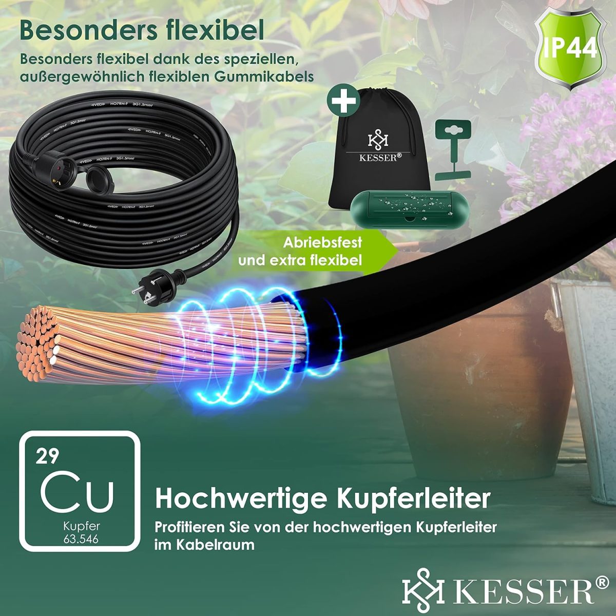 KESSER® Удължителен кабел 30m със защитна капачка - Image 4