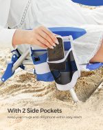 SONGMICS Преносим плажен стол с 4-позиционна облегалка - Image 4