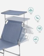 SONGMICS Сгъваем шезлонг, шезлонг, 193 x 53 x 29 см - Image 6