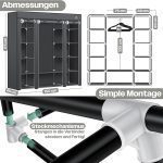 KESSER® Сгъваем гардероб с релса за дрехи и рафтове - Image 3