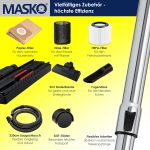 MASKO® Индустриална прахосмукачка за сухо и мокро 1800W - Image 4