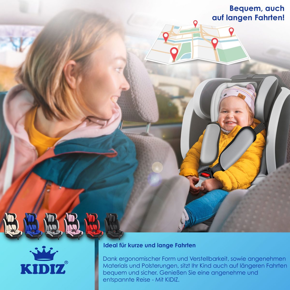 KIDIZ® детско столче за кола 9-36 кг - Image 5