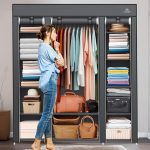 KESSER® Сгъваем гардероб с релса за дрехи и рафтове - Image 5