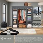 KESSER® Сгъваем гардероб с релса за дрехи и рафтове - Image 9