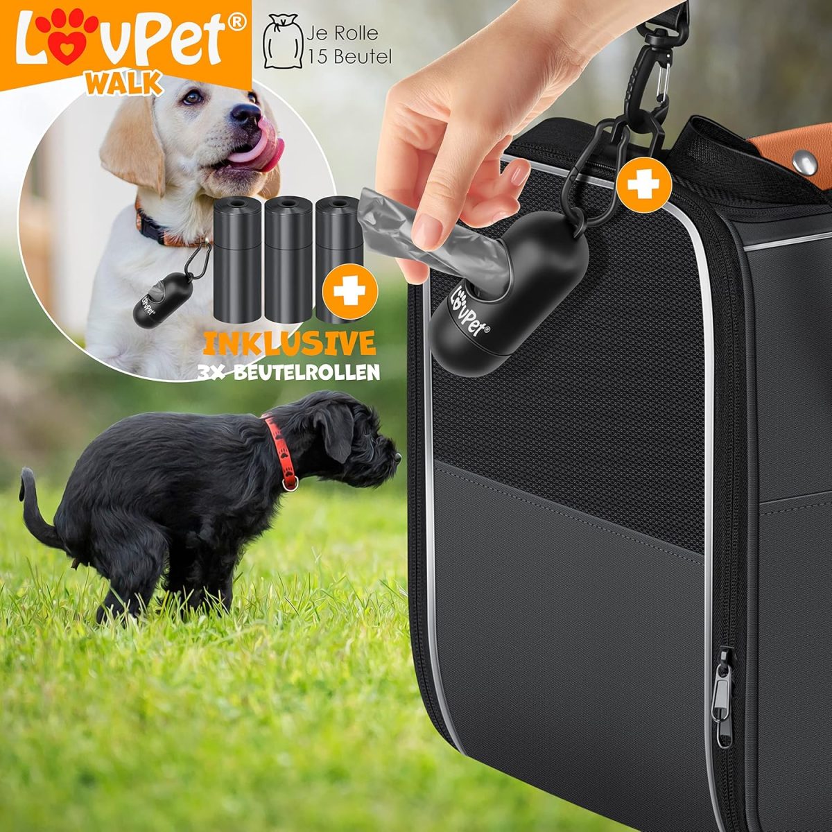 Lovpet® Чанта за кучета и котки 2-в-1 - Image 4