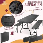 Градински комплект с вид на ратан Kesser® от 3 части - Image 4