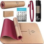 KESSER® постелка за йога корк, вкл чанта и блокче за йога - Image 9