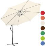 Висящ чадър Ø 350 см, градински чадър, включително стойка