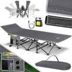 KESSER® Сгъваемо къмпинг легло, къмпинг шезлонг 210см - Image 6