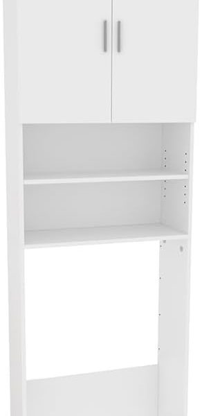 Шкаф за пералня Vicco Martha, бял, 64 x 190 см с 2 къси врати