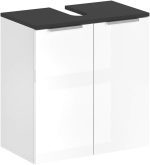 Шкаф за мивка Vicco Otis, бяло/антрацит с висок гланц