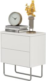 Нощно шкафче Vicco Calvin, бяло, 45 x 50 см - Image 2