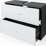 Шкаф за мивка Vicco Ilias с чекмеджета, антрацит/бял - Image 2